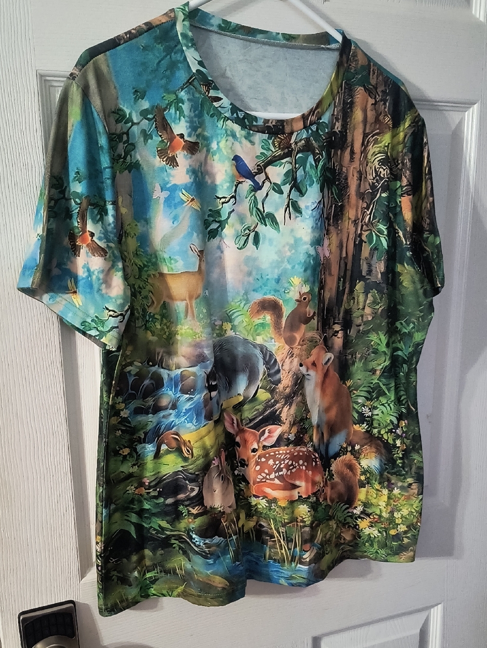 Ladies Forest Animal Tee - Multicolor